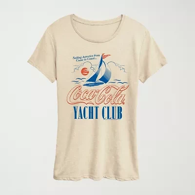 Cola Yacht Club Womens Crew Neck Short Sleeve Classic Fit Graphic T-Shirt