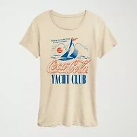 Cola Yacht Club Womens Crew Neck Short Sleeve Classic Fit Graphic T-Shirt
