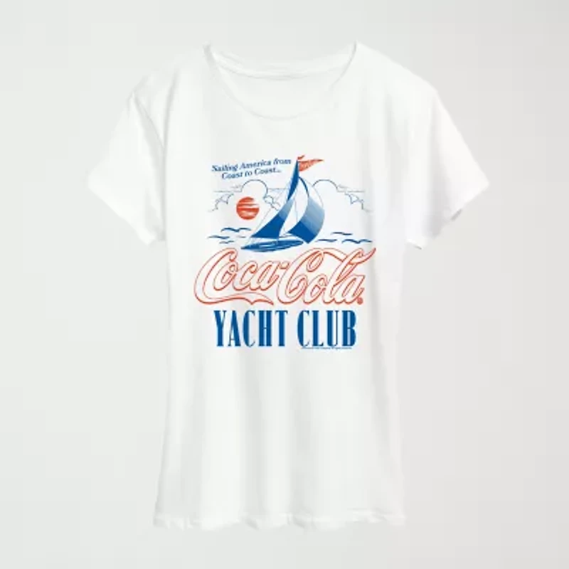 Cola Yacht Club Womens Crew Neck Short Sleeve Classic Fit Graphic T-Shirt