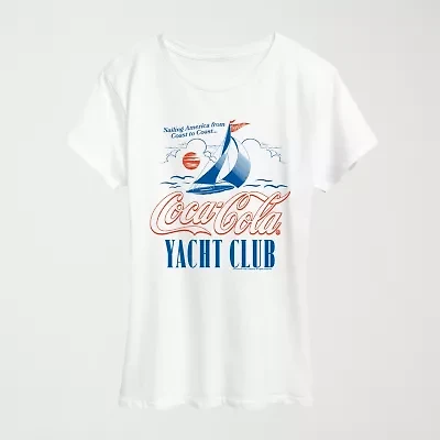 Cola Yacht Club Womens Crew Neck Short Sleeve Classic Fit Graphic T-Shirt