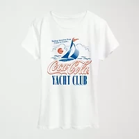 Cola Yacht Club Womens Crew Neck Short Sleeve Classic Fit Graphic T-Shirt