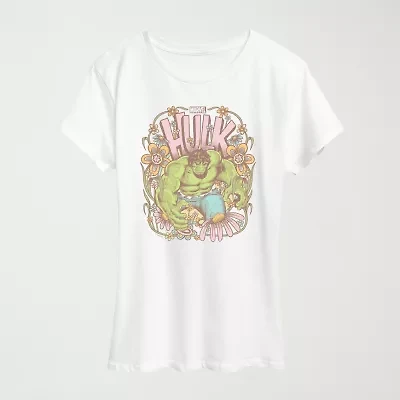 Hulk Feminine Womens Crew Neck Short Sleeve Classic Fit Graphic T-Shirt