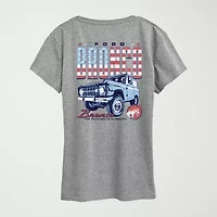 1970 Ford Bronco American Womens Crew Neck Short Sleeve Classic Fit Graphic T-Shirt