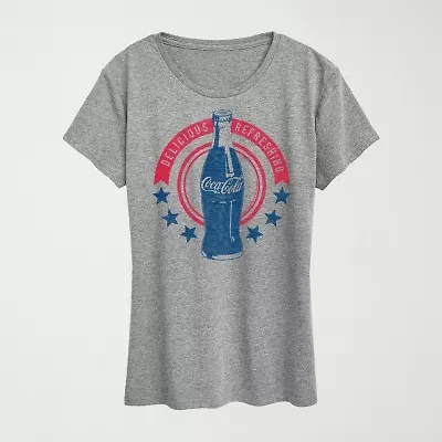 Cola Stars Delicious Refreshing Womens Crew Neck Short Sleeve Classic Fit Graphic T-Shirt