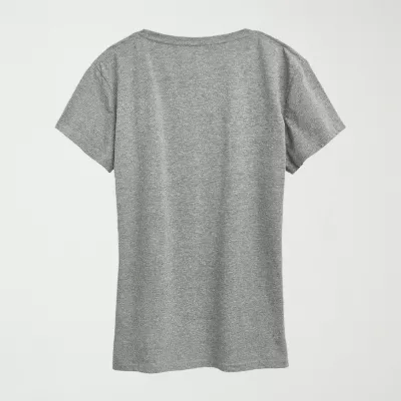 Chez Lavaux Womens Crew Neck Short Sleeve Classic Fit Graphic T-Shirt
