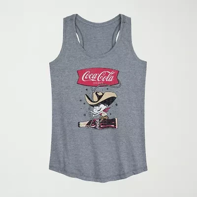Coca Cola Cowboy Womens Scoop Neck Sleeveless Tank Top