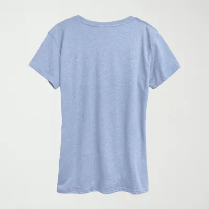 Livin Bother Free Womens Crew Neck Short Sleeve Classic Fit Winnie The Pooh Graphic T-Shirt