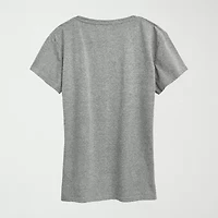 Minnie Flag Glasses Womens Crew Neck Short Sleeve Classic Fit Mouse Graphic T-Shirt