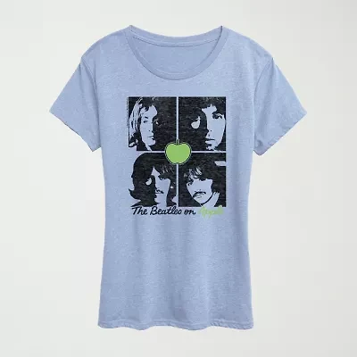 January 2025 Beatles Grid Womens Crew Neck Short Sleeve Classic Fit The Graphic T-Shirt