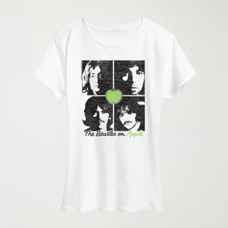 January 2025 Beatles Grid Womens Crew Neck Short Sleeve Classic Fit The Graphic T-Shirt