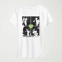 January 2025 Beatles Grid Womens Crew Neck Short Sleeve Classic Fit The Graphic T-Shirt