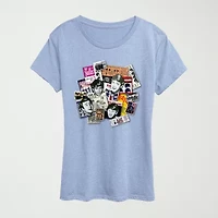 Womens Crew Neck Short Sleeve Classic Fit The Beatles Graphic T-Shirt