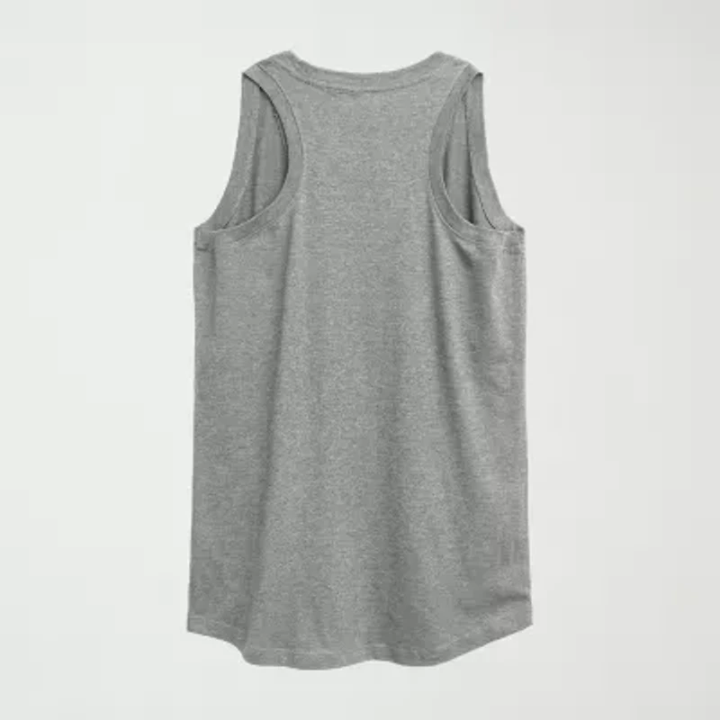 Florals For Spring Womens Crew Neck Sleeveless Tank Top