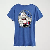 Western Americana Womens Scoop Neck Short Sleeve Classic Fit Barbie Graphic T-Shirt