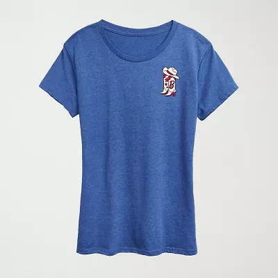 Western Americana Womens Scoop Neck Short Sleeve Classic Fit Barbie Graphic T-Shirt