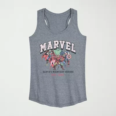 Marvel College Tonal Womens Crew Neck Sleeveless Tank Top