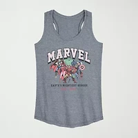 Marvel College Tonal Womens Crew Neck Sleeveless Tank Top