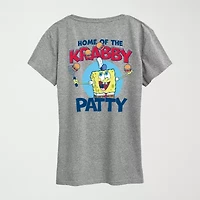 Krusty Krab Womens Crew Neck Short Sleeve Classic Fit Spongebob Graphic T-Shirt
