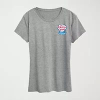 Krusty Krab Womens Crew Neck Short Sleeve Classic Fit Spongebob Graphic T-Shirt