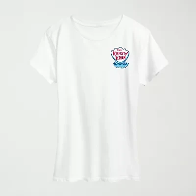 Krusty Krab Womens Crew Neck Short Sleeve Classic Fit Spongebob Graphic T-Shirt