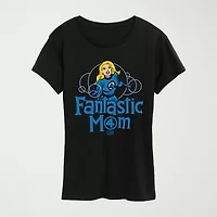Fantastic Mom Womens Crew Neck Short Sleeve Classic Fit Marvel Graphic T-Shirt