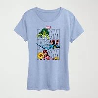 Marvel Mom Womens Crew Neck Short Sleeve Classic Fit Graphic T-Shirt