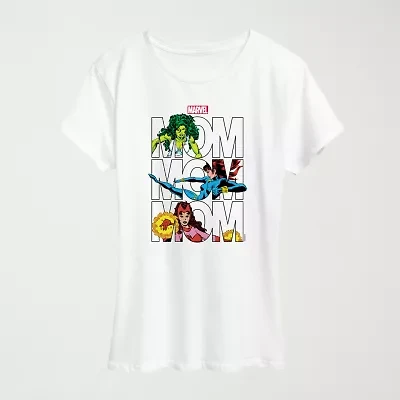 Marvel Mom Womens Crew Neck Short Sleeve Classic Fit Graphic T-Shirt