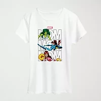 Marvel Mom Womens Crew Neck Short Sleeve Classic Fit Graphic T-Shirt