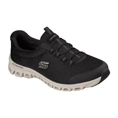 Skechers Glide-Step Glistened Womens Slip-On Walking Shoes