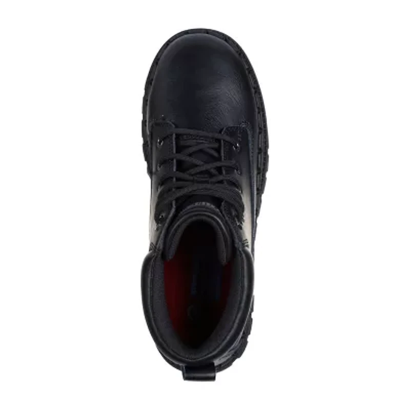 Skechers Womens Jammers Slip Resistant Flat Heel Work Boots