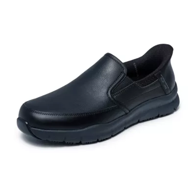 Skechers Hands Free Slip-Ins Nampa Broxtin Mens Moc Closed Toe Work Shoes Wide Width