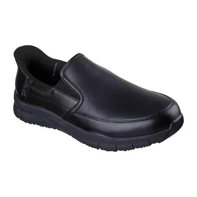 Skechers Hands Free Slip-Ins Nampa Broxtin Mens Moc Closed Toe Work Shoes Wide Width