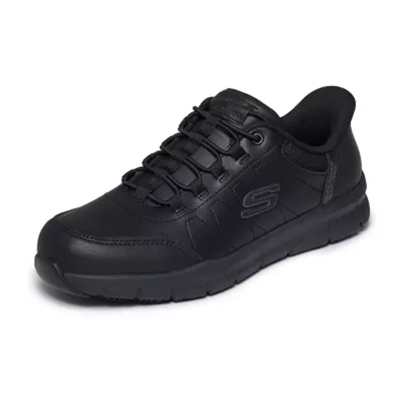 Skechers Hands Free Slip-Ins Nampa Knotly Mens Round Work Shoes Wide Width