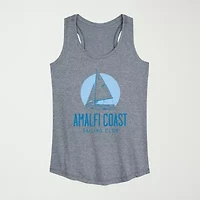 Amalfi Coast Sailing Club Womens Scoop Neck Sleeveless Tank Top