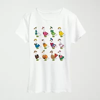 Seasonal Geese Womens Crew Neck Short Sleeve Classic Fit Graphic T-Shirt