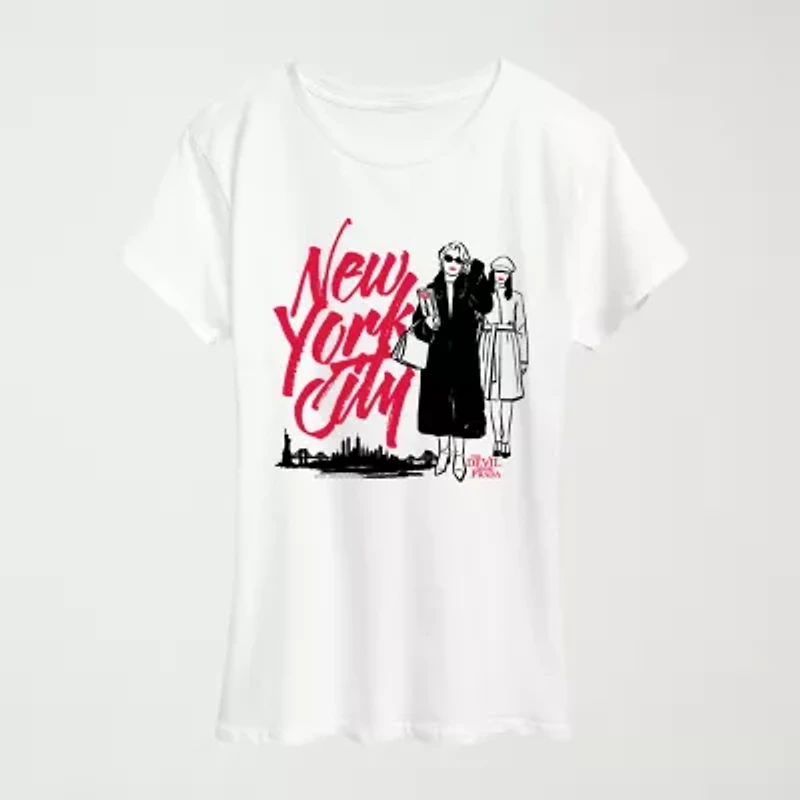 New York City Devil Wears Prada Womens Crew Neck Short Sleeve Classic Fit Graphic T-Shirt