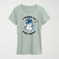 Woke Up Womens Crew Neck Short Sleeve Classic Fit Graphic T-Shirt