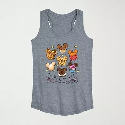 Disney Foods Womens Crew Neck Sleeveless Mickey Mouse Tank Top