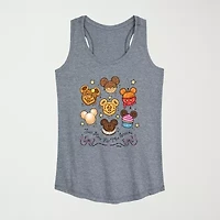 Disney Foods Womens Crew Neck Sleeveless Mickey Mouse Tank Top