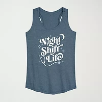 Night Shift Life Womens Scoop Neck Sleeveless Tank Top