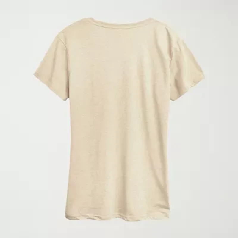 Reading Club Womens Crew Neck Short Sleeve Classic Fit Winnie The Pooh Graphic T-Shirt