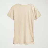 Reading Club Womens Crew Neck Short Sleeve Classic Fit Winnie The Pooh Graphic T-Shirt