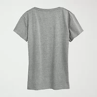 MTV Leopard Art Womens Crew Neck Short Sleeve Classic Fit Graphic T-Shirt