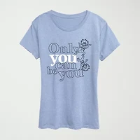 Only You Can Be Womens Crew Neck Short Sleeve Classic Fit Dr. Seuss Graphic T-Shirt