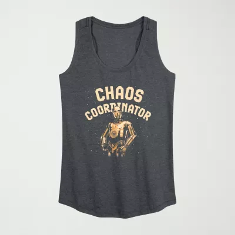 Chaos Coordinator C3po Womens Scoop Neck Sleeveless Star Wars Tank Top
