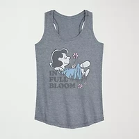 Full Bloom Lucy Womens Scoop Neck Sleeveless Peanuts Tank Top