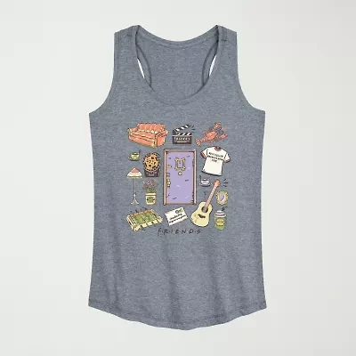 Friends Collage Womens Crew Neck Sleeveless Tank Top