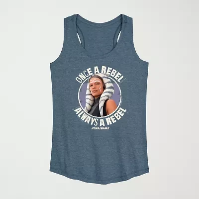 Once A Rebel Ahsoka Womens Scoop Neck Sleeveless Star Wars Tank Top