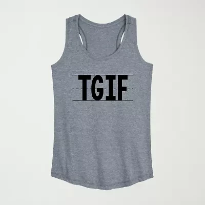 Teacher Tgif Womens Crew Neck Sleeveless Tank Top