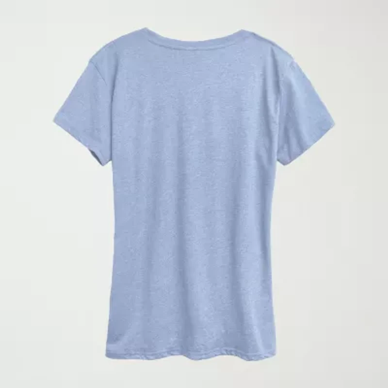 Usa Teddy Bear Womens Crew Neck Short Sleeve Classic Fit Graphic T-Shirt